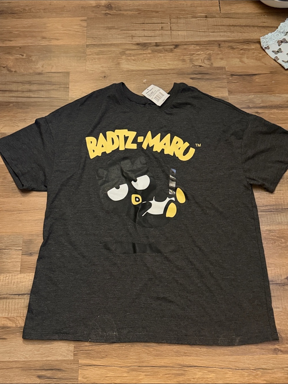 Hybrid Apparel Black Kids Tee with Yellow Badtz-Maru Graphic